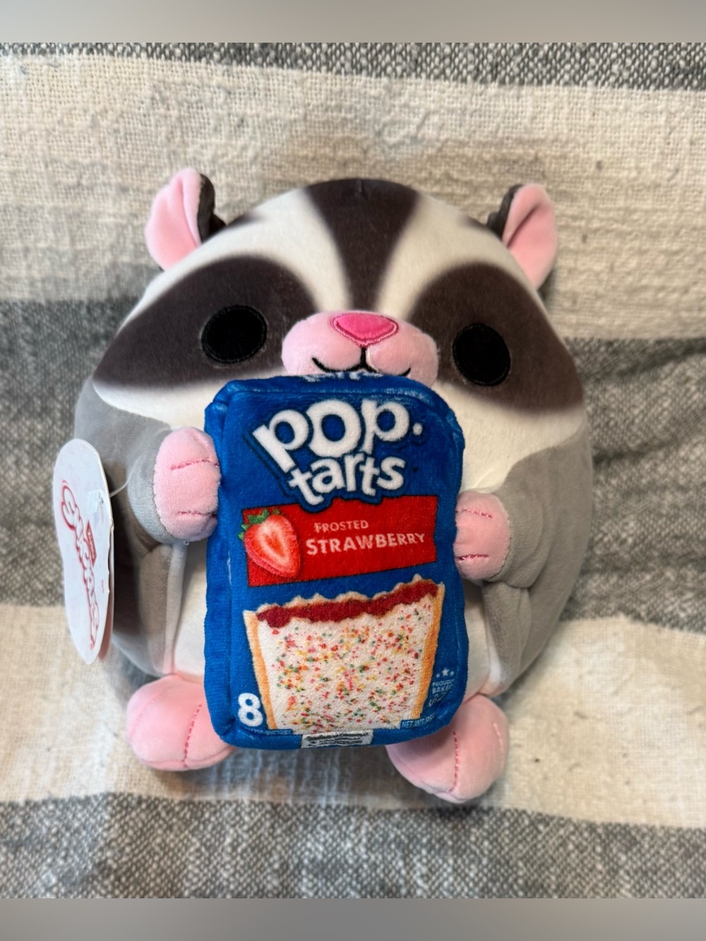 NWT Snackles by Zuru 8” Sugar Glider (Marco) Plush Toy with Strawberry Pop Tarts